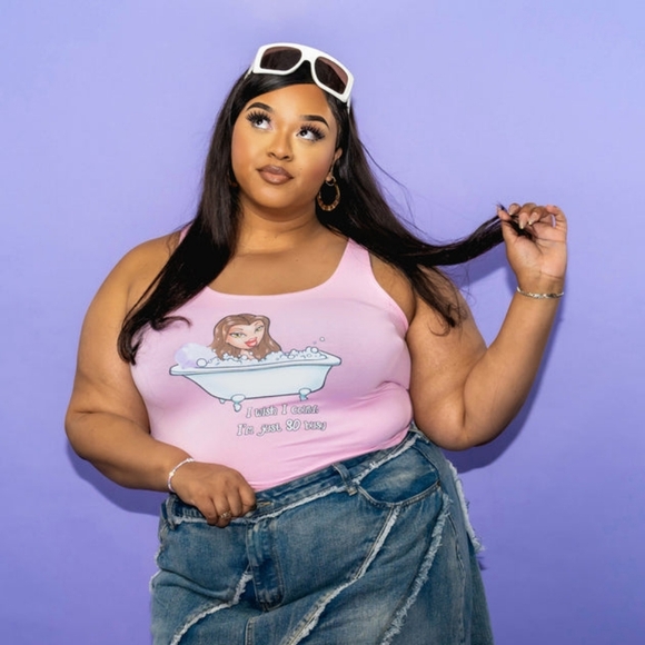 Cakeworthy x Bratz Pink So Busy Crop Tank Top Size 3XL - Picture 2 of 8